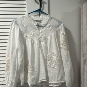 Zara white top
